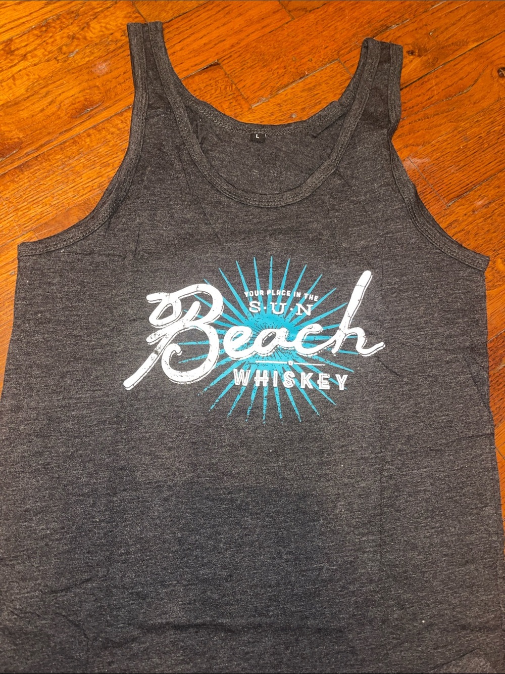 Women’s Dark Gray 'Beach Whiskey' Graphic Tank Top
